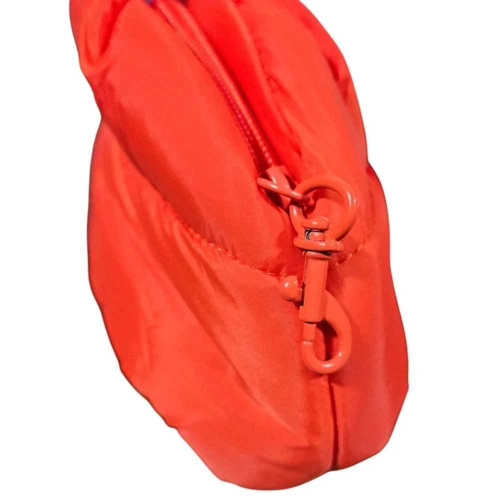 Aerie‎ Offline Puffer Pouch Bag Red Small Makeup Travel Zip Closure Bag